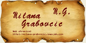 Milana Grabovčić vizit kartica
